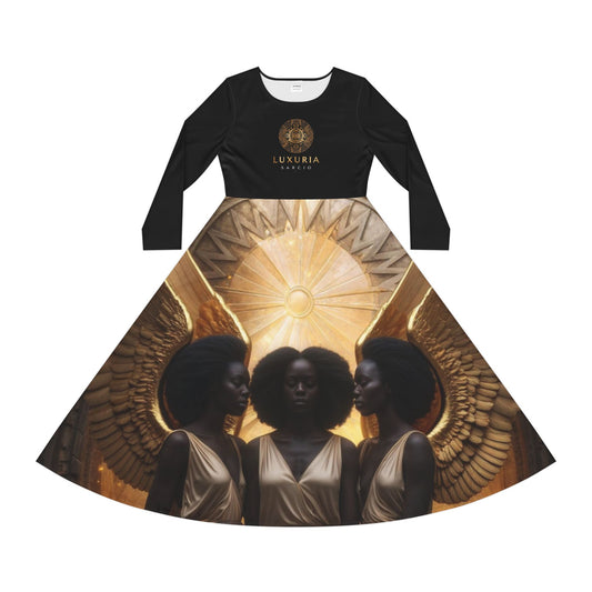 Elegant Women's Long Sleeve Dance Dress